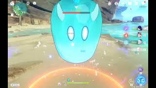 Kokomi vs hydro slime (Genshin Impact)