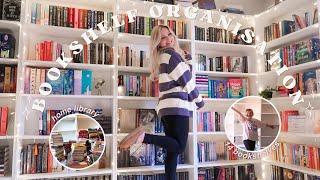 bookshelf organisation 🪄 reorganise my home library of 14 bookshelves 