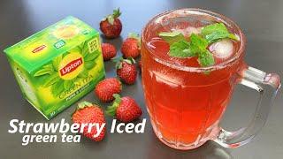 Strawberry Iced Green Tea | Improves Brain Function | Anti-Aging | Boost Immunity