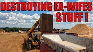 Shredding EX-Wife's belongings !! #heavyequipment #shredder