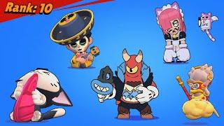 ALL 507 SKINS LOSING POSES in Brawl Stars | #starrtoon update