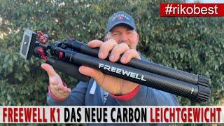 WOW neues Carbon Reisestativ unter 900Gramm. Das super leichte T1 Reise Stativ von Freewell im Test.