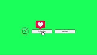 Instagram follow button green screen  ( No Copyright Video )