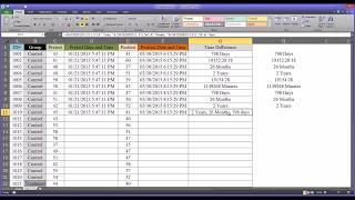 Calculating Date and Time Differences in Excel