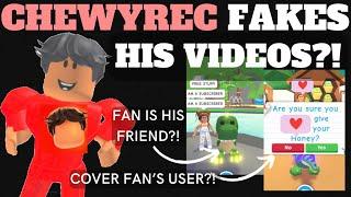 @chewyrec FAKES His ADOPT ME VIDEOS?! Roblox Adopt Me Rant/Drama 2023