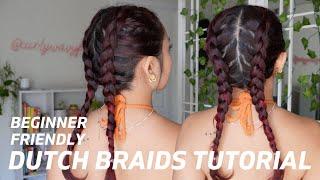 HOW TO DUTCH BRAID YOUR OWN HAIR - Full step by step tutorial for BEGINNERS