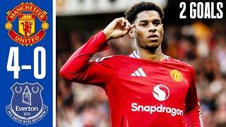 Manchester United vs Everton 4-0 - All Goals & Highlights - Premier League