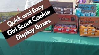 Girl Scout Cookie display boxes