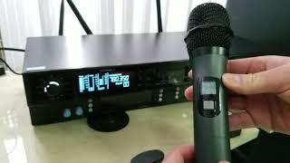 how to adjust the frequency of the wireless microphone by IR