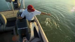 Wade Middleton and David Walker catching big fish on Falcon Lake in summertime