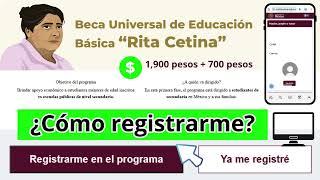 ¡Regístrate exitosamente! BECA UNIVERSAL DE EDUCACIÓN BÁSICA "RITA CETINA" #videotutorial #2024