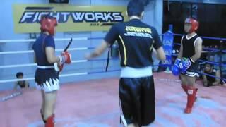 Fightworks Asia | muay thai boxing BJJ MMA gym in Singapore | 10-02-12 sparing 5.m4v