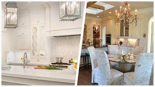 75 Beautiful Shabby-Chic Style Kitchen With Stone Tile Backsplash Design Ideas #86 