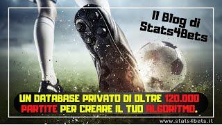 ALGORITMO PRONOSTICI CALCIO: SPECIALE DATABASE DA OLTRE 120.000 PARTITE PER CREARE I TUOI ALGORITMI.