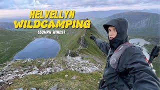 Camping on Helvellyn in the Lake District (Red Tarn) 50MPH Winds