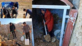 Cold Cave, Warm Hearts: Meryem's Family's Struggle to Build a Shelter in the Mountains