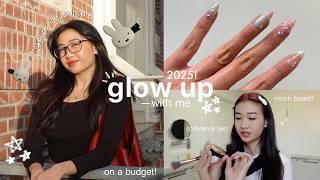 GLOW UP VLOG  korean skincare, hair transformation, cute nails, life reset, makeup (on a BUDGET!)