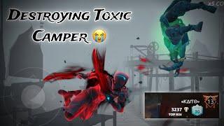 Destroying a famous Toxic Camper  | KAITO | Top Leaderboard Camper | Shadow Fight 4 |