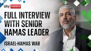 In full: Senior Hamas leader says hostages will be freed if Israel reduces Gaza bombing