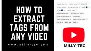 How To Extract TAGS From Any Video 2021