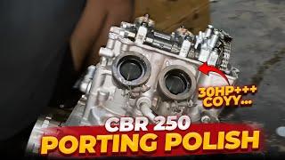 PORTING POLISH + REMAP DYNO Honda CBR 250 | GILA 30HP!!!