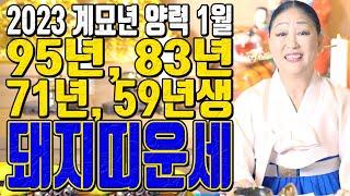 돼지띠운세 95년, 83년, 71년, 59년생 양력 1월  2023년 계묘년 - 송파 용한 무당 점집 추천 후기 천지신명 천상장군