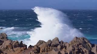 Mare in tempesta a Capo Testa - Sardegna (Slow motion)