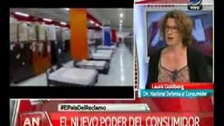 Laura Goldberg en el noticiero de América TV del mediodía