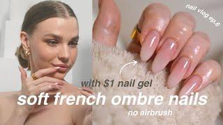 how i did perfect french ombre nails at home (salon quality)