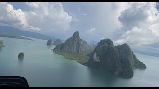 Helicopter Tour of Phang Nga Bay, Thailand (4K)