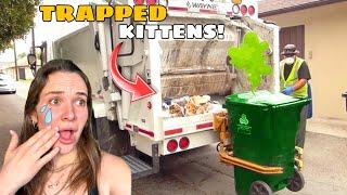 KITTENS TRAPPED ON DUMP TRUCK! WE RESCUED THEM!