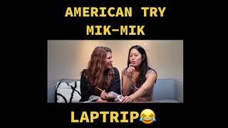 American try Mik-Mik filipino snack laughtrip hahaha