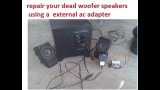 dead creative 2 1 speakers  repair with external ac adapter