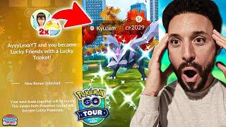 I Traded My Shiny Background Kyurem with 2Lucky Trinkets – Unova Tour Day 2 Highlights!