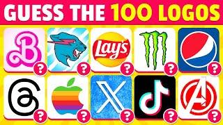 Guess the Logo in 3 Seconds ⏰ | 100 Famous Logos | Logo Quiz