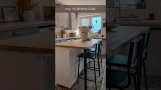 Easy DIY kitchen island #ikeahack #ikeahacks #kallax #easydiy #kitchenisland