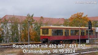 Baureihe 481 der S-Bahn Berlin - Rangierfahrt des Viertelzuges mit 482 057 an der Spitze