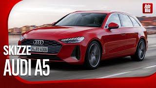 Audi A5 (2024) | Nachfolger des Audi A4 bekommt neuen Namen | Skizze