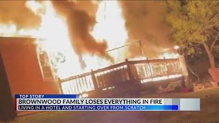 Brownwood family starting over after losing home, pets, and belongings to fire