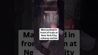 Man pushed in front of moving train at New York City subway station