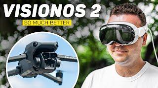 Flying a Drone with Apple Vision Pro is WAY Better With visionOS 2!