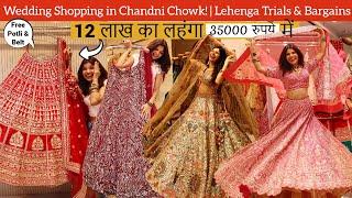 Omg!!! Sabyasachi & Manish Malhotra Bridal Lehenga Dupe Trials in Chandni Chowk | Delhi Shopping