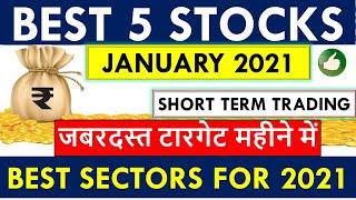 BEST STOCKS FOR JANUARY 2021 (Short Term) Top 5 Shares to Invest in India right now (High Returns)