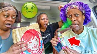 SPRAYING FART SPRAY ON MY SISTERS FOOD PRANK (EXTREMELY HILARIOUS)