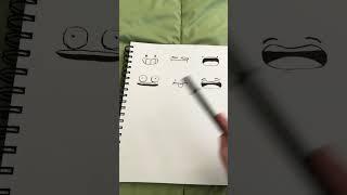 Easy to draw, cartoon faces #art #drawing #cartoon #easytodraw #howtodraw #shorts #artvideo #fyp