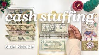 DECEMBER SIDE INCOME CASH ENVELOPE STUFFING | SMALL BUSINESS | BUDGET WITH ME | MONETS MONEY