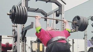 525lb STANDING STRICT OVERHEAD PRESS DRUG-FREE