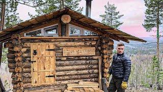 I built a hut for survival - I'm hiding from the flood high in the mountains