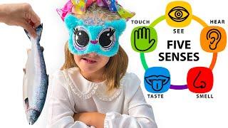Mama teaches Zlata 5 human senses