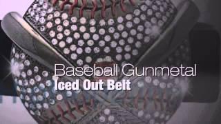 Baseball Gunmetal Iced Out Belt Buckle